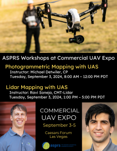 ASPRS Workshops at Commercial UAV Expo