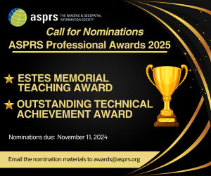 ASPRS Professional Awards 2025 – Call for Nominations