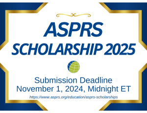 ASPRS SCHOLARSHIP 2025 – Application Portal is now OPEN!