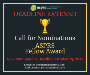 New Deadline for Call for Nominations – ASPRS Fellow Award